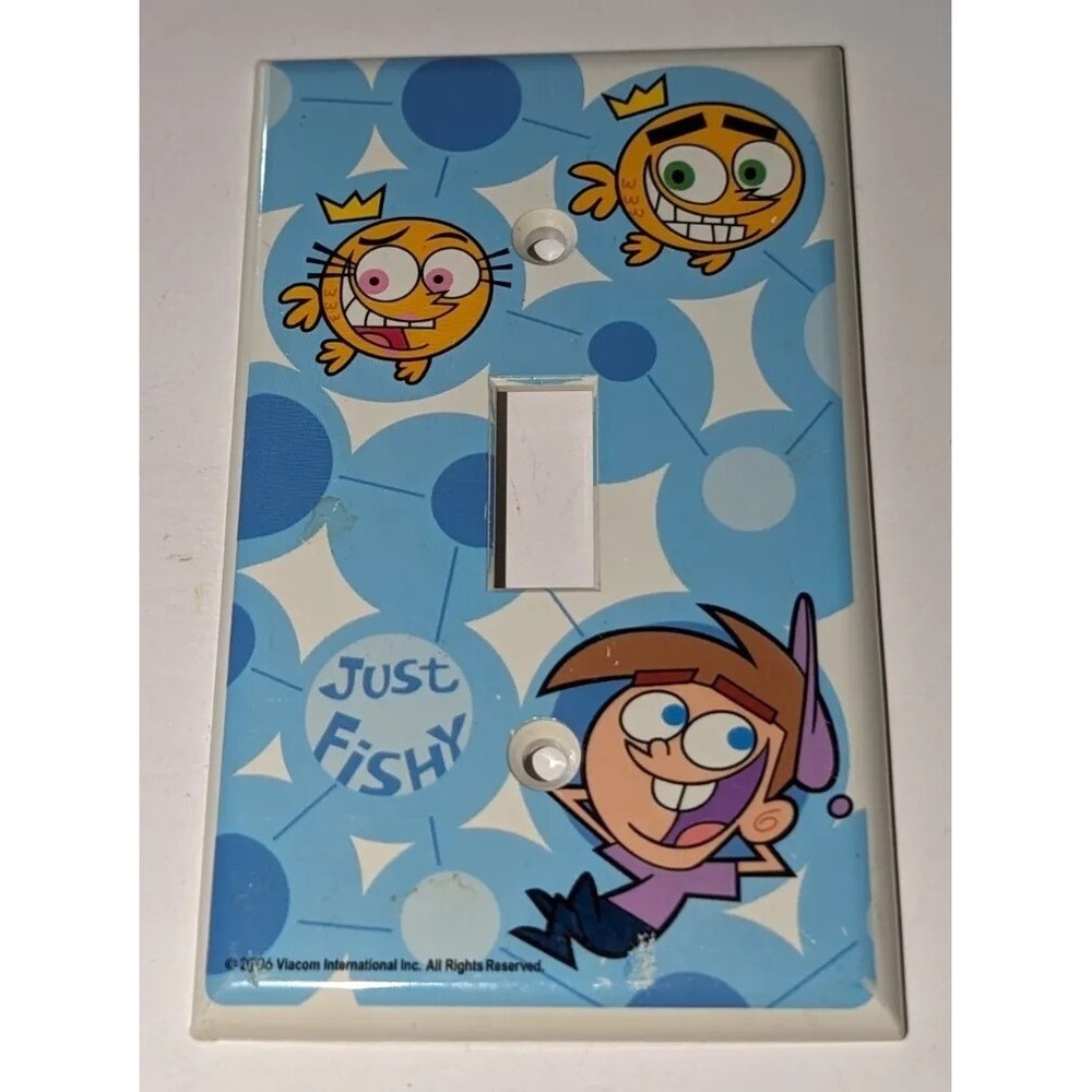 Nickelodeon The Fairly Odd Parents Light Switch Plate Cover Just Fishy Viacom 06